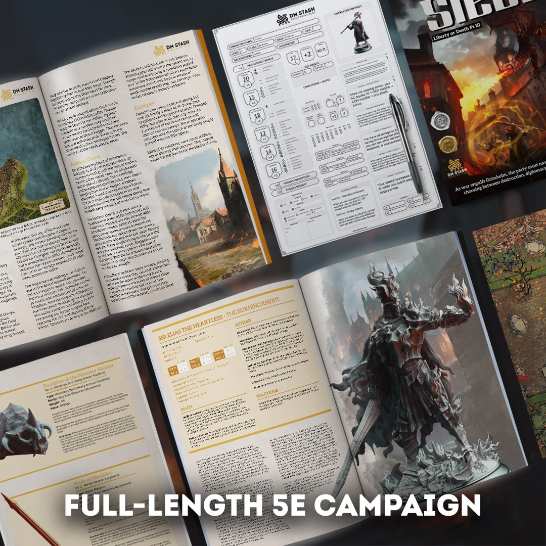 DM Stash : A Grim Siege - Full Board and Tabletop game