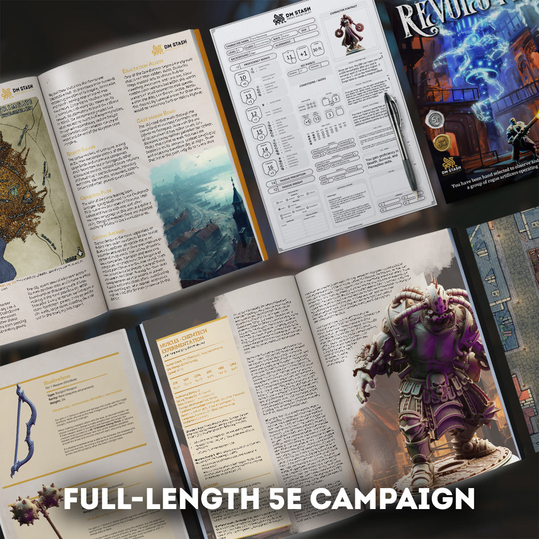DM Stash : Cogs of Revolution - Full Board and Tabletop game