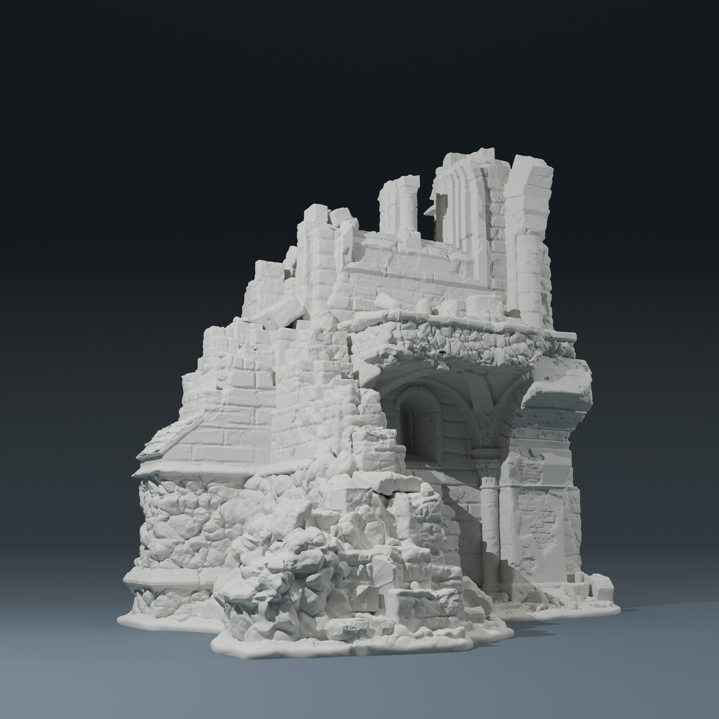 Temple Ruins Corner A - 28mm/32mm Wargaming Terrain