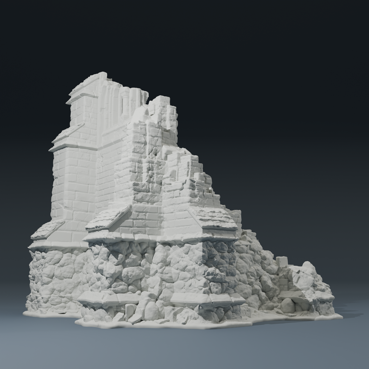 Temple Ruins Corner A - 28mm/32mm Wargaming Terrain