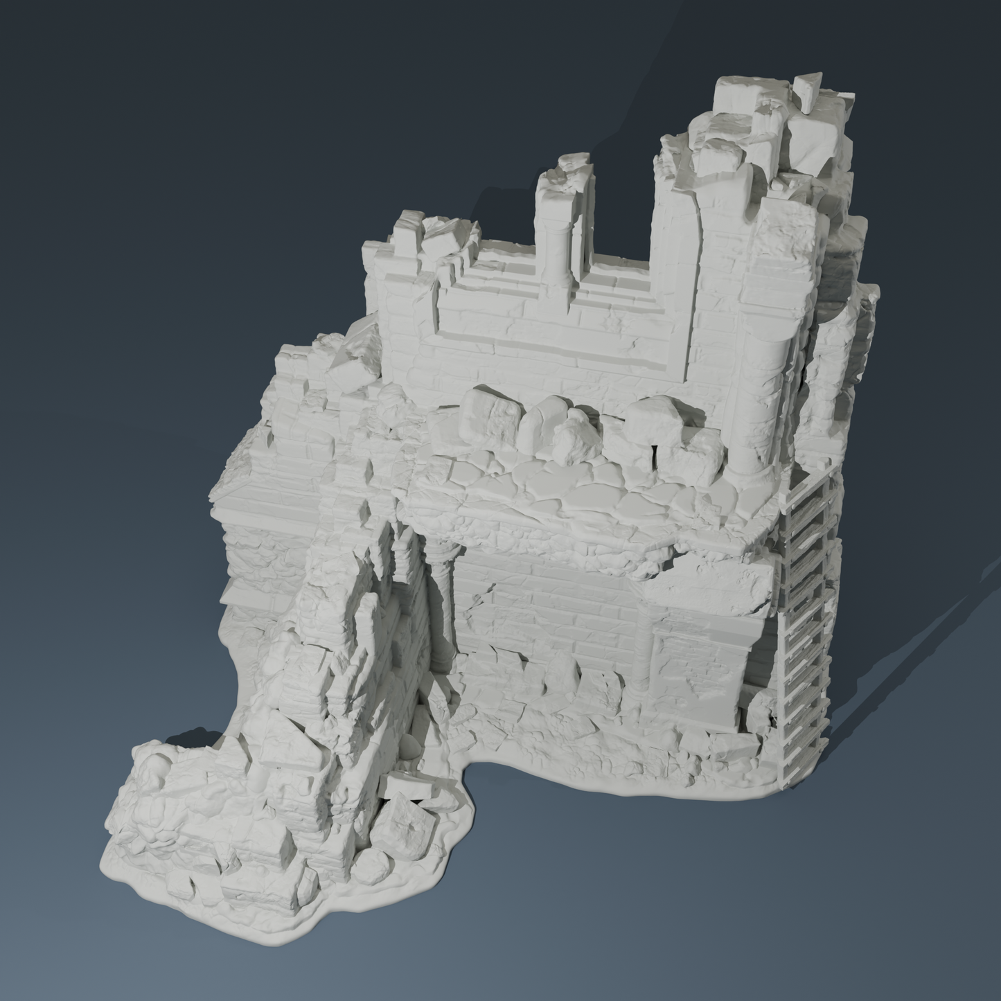 Temple Ruins Corner A - 28mm/32mm Wargaming Terrain