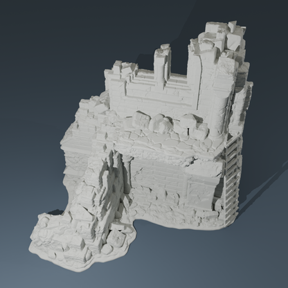 Temple Ruins Corner A - 28mm/32mm Wargaming Terrain