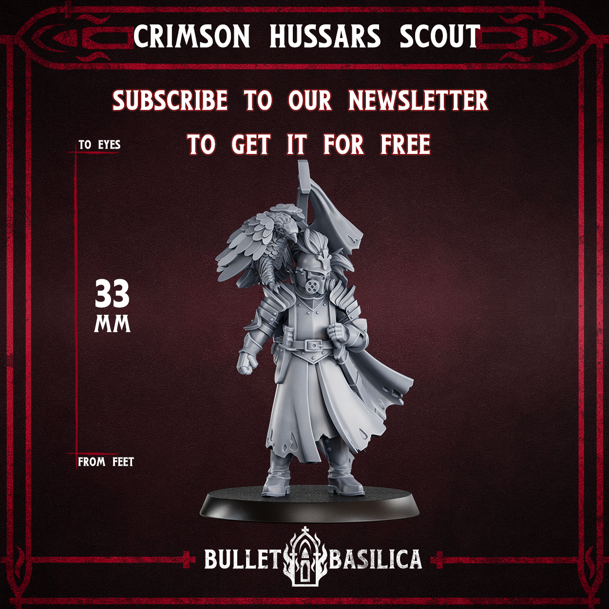 Crimson Hussars Warband - Grimdark Miniature - Compatible with Trench Crusade