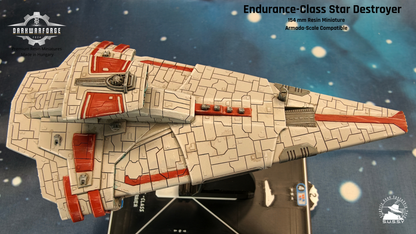 Endurance-class Fleet Carrier resin miniature, top close-up