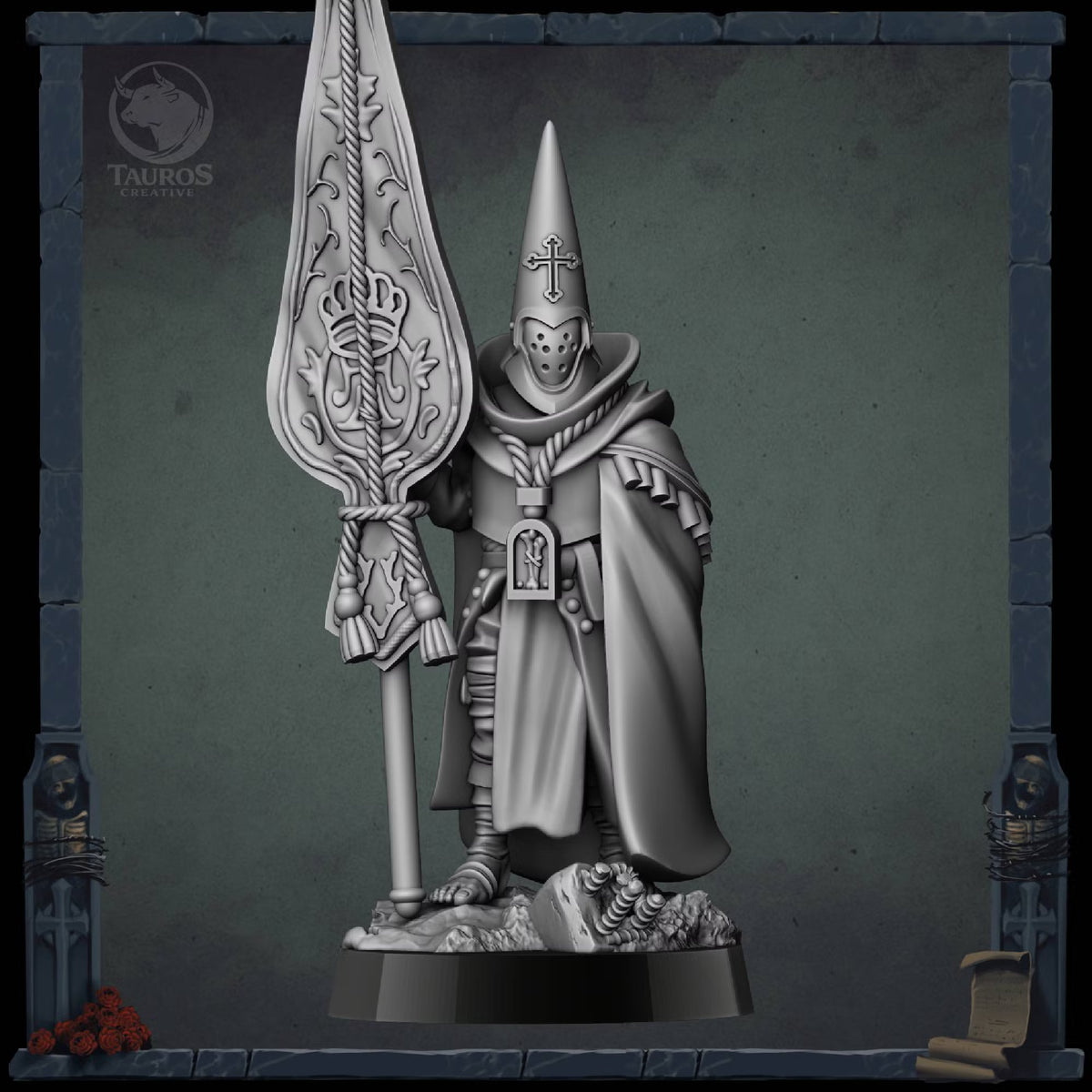 Penitent Brotherhoods Standard Bearer - Compatible with Trench Crusade Style games