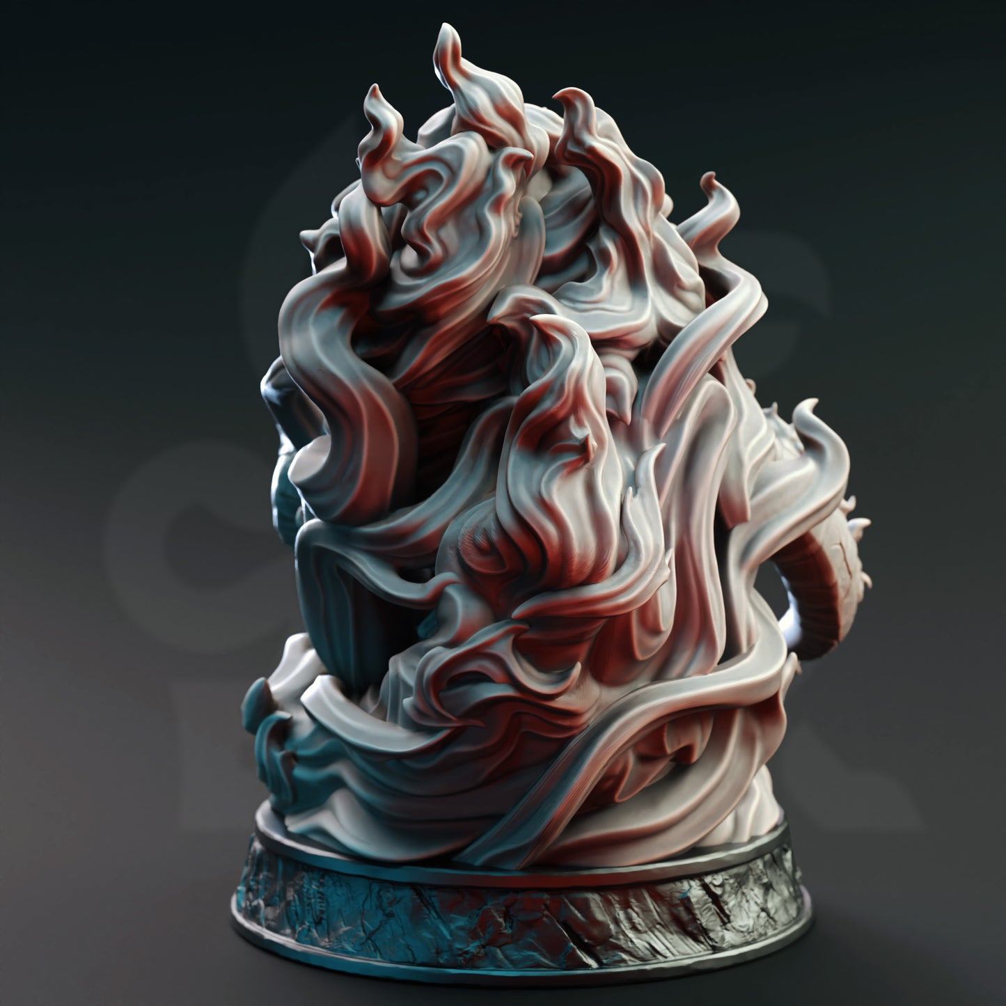 Giant Flaming Infernal Skull | DM Stash | D&D