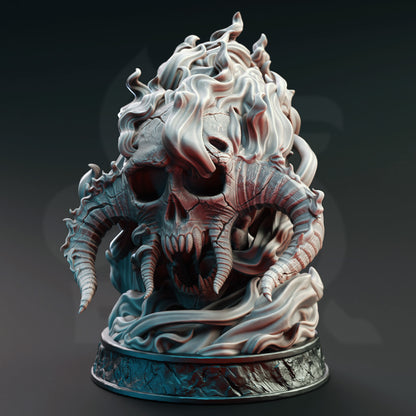 Giant Flaming Infernal Skull | DM Stash | D&D