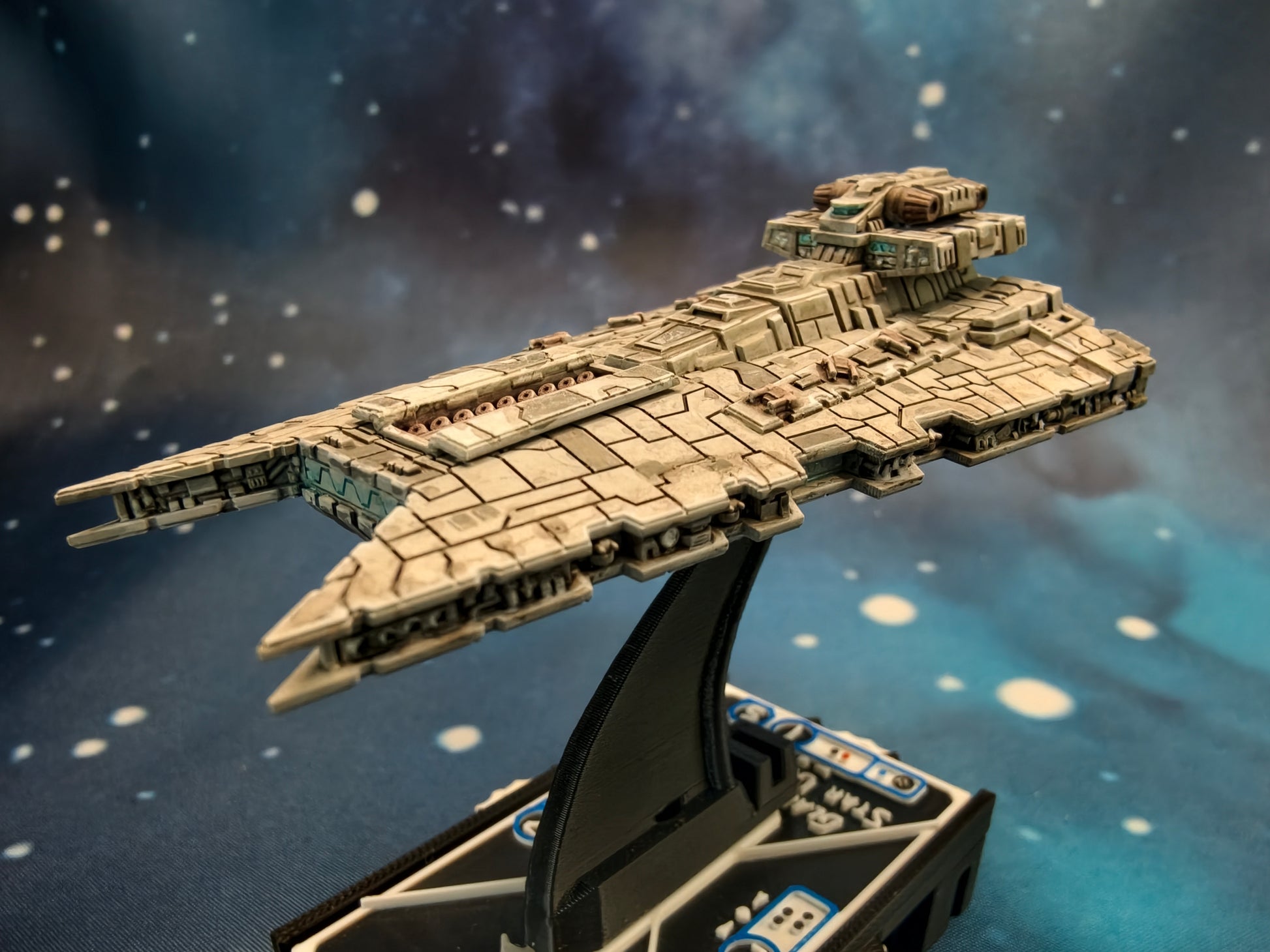 Gladiator-Class Star Destroyer Compatible with Star Wars Armada scale games left front close-up
