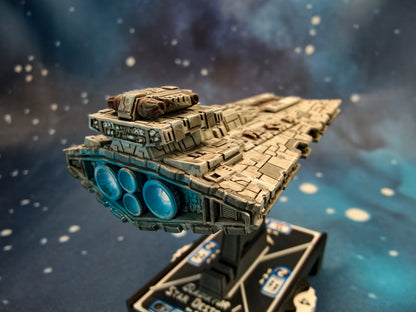 Gladiator-Class Star Destroyer Compatible with Star Wars Armada scale games right thrusters close-up