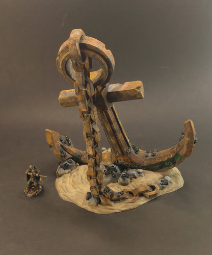 Drowned Front anchor terrain for a dark coastal tabletop setting