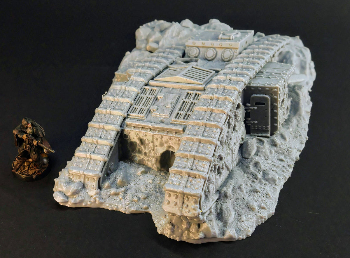 Trench Destroyer MKI Tank Terrain – 28mm/32mm Wargaming Scenery