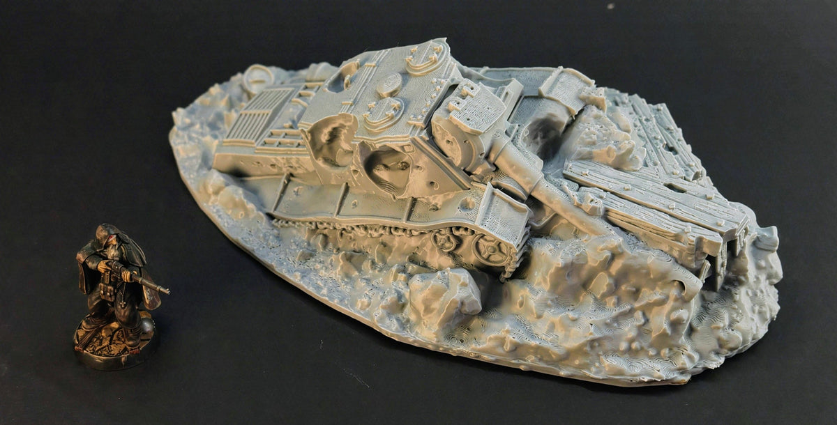 Trench Destroyer S-ISU Tank Terrain – 28mm/32mm Wargaming Scenery