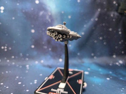 MC80 Star Cruiser miniature with detailed Mon Calamari hull design