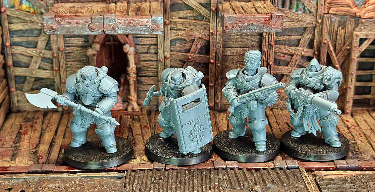 Bearskin Heavy Infantry Squad by Arcamundi for Trench Crusade-style tabletop gaming