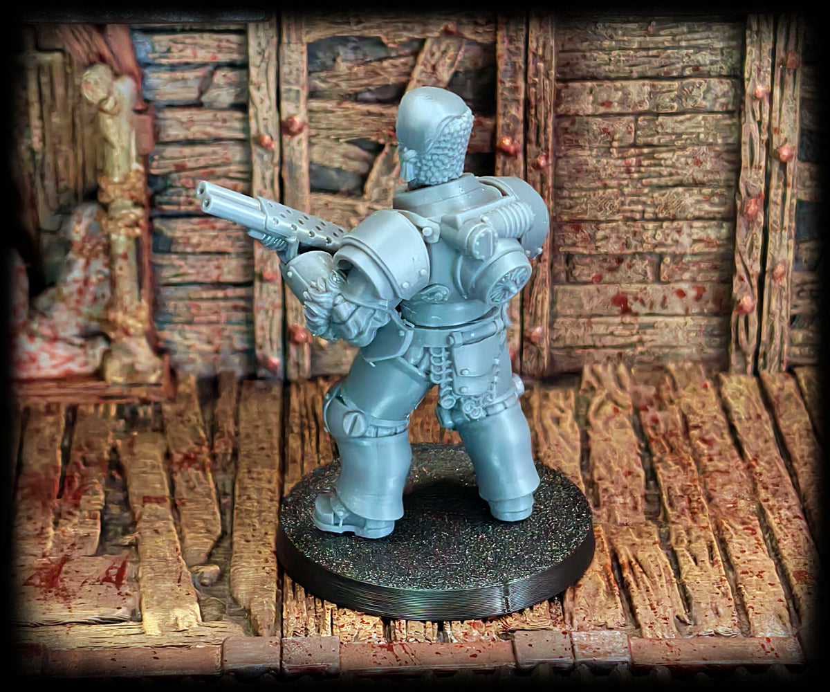 Bearskin Heavy Infantry grimdark infantry miniatures by DarkWarForge