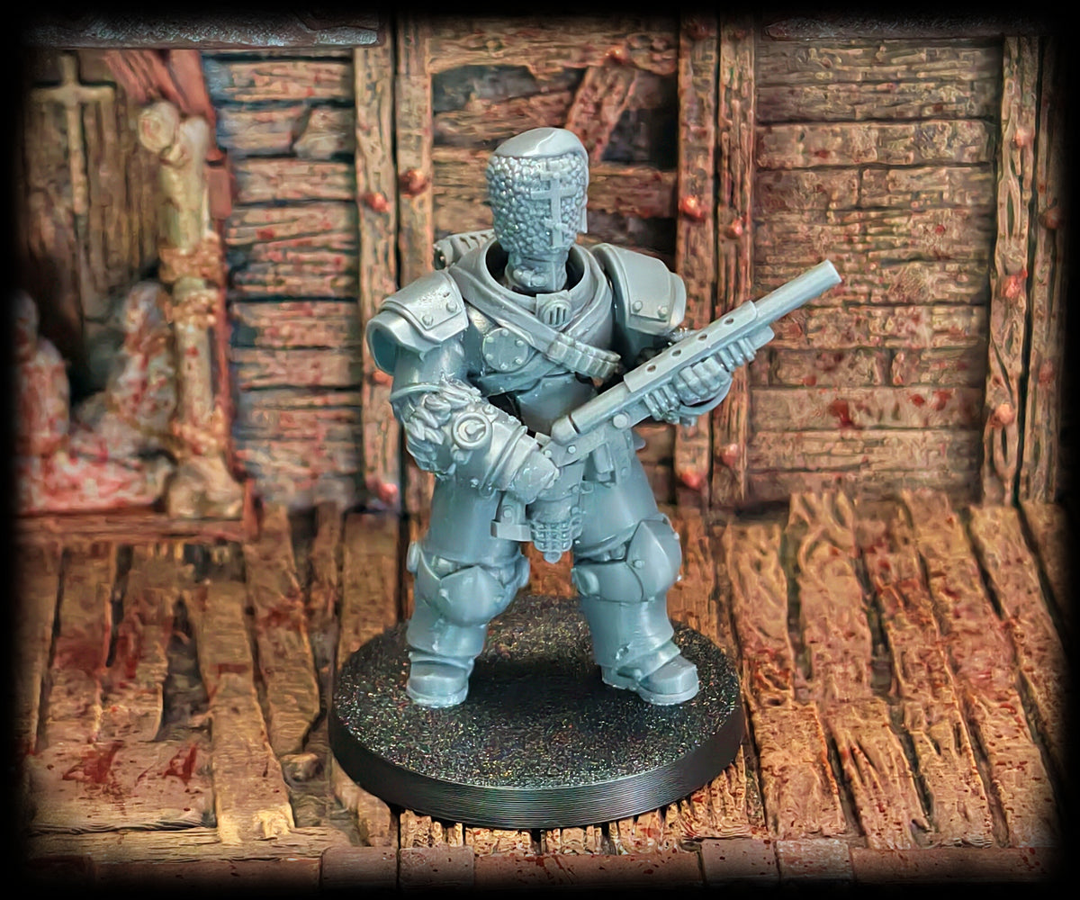 Bearskin Heavy Infantry resin tabletop miniatures for painting