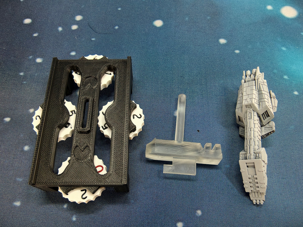 Interceptor IV Frigate Compatible with Armada scale games model-stand variant