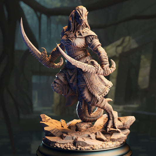 Black Dragonborn Rogue - Kijaa Shadowblade