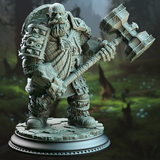 Earth Genasi Dwarf Cleric - Kilroy of Voksnja