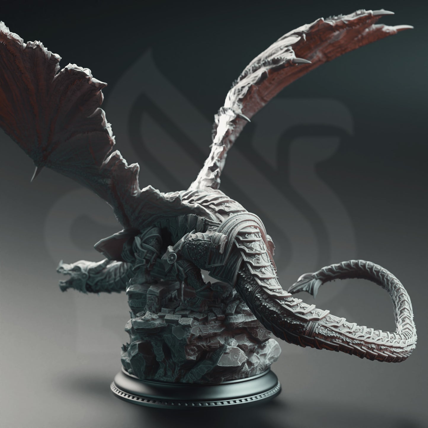 Armoured Dragon - Kuriazor the Dark Scaled | DM Stash | D&D