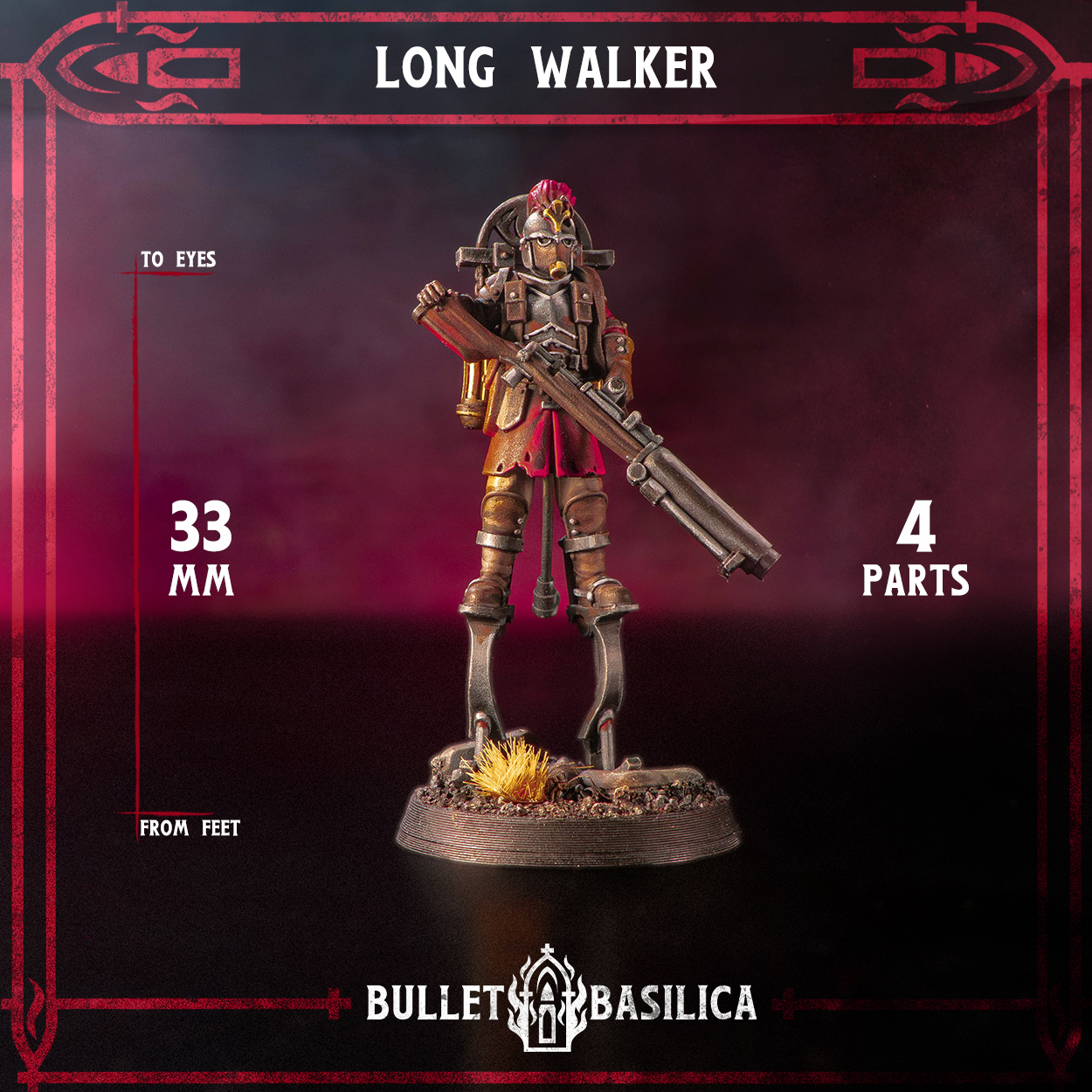 Crimson Hussars Warband - Grimdark Miniature - Compatible with Trench Crusade