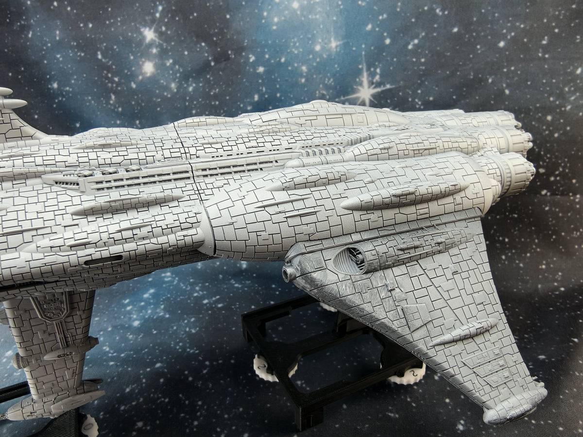 MC108 "Skar Akan" Star Defender Compatible with Armada scale games left rear side view