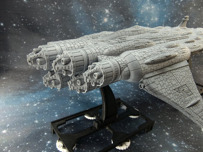 MC108 "Skar Akan" Star Defender Compatible with Armada scale games right rear thruster side view
