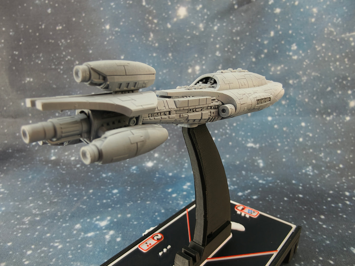 MC35 Armored Frigate Compatible with Armada scale games rigth thruster  Close-up