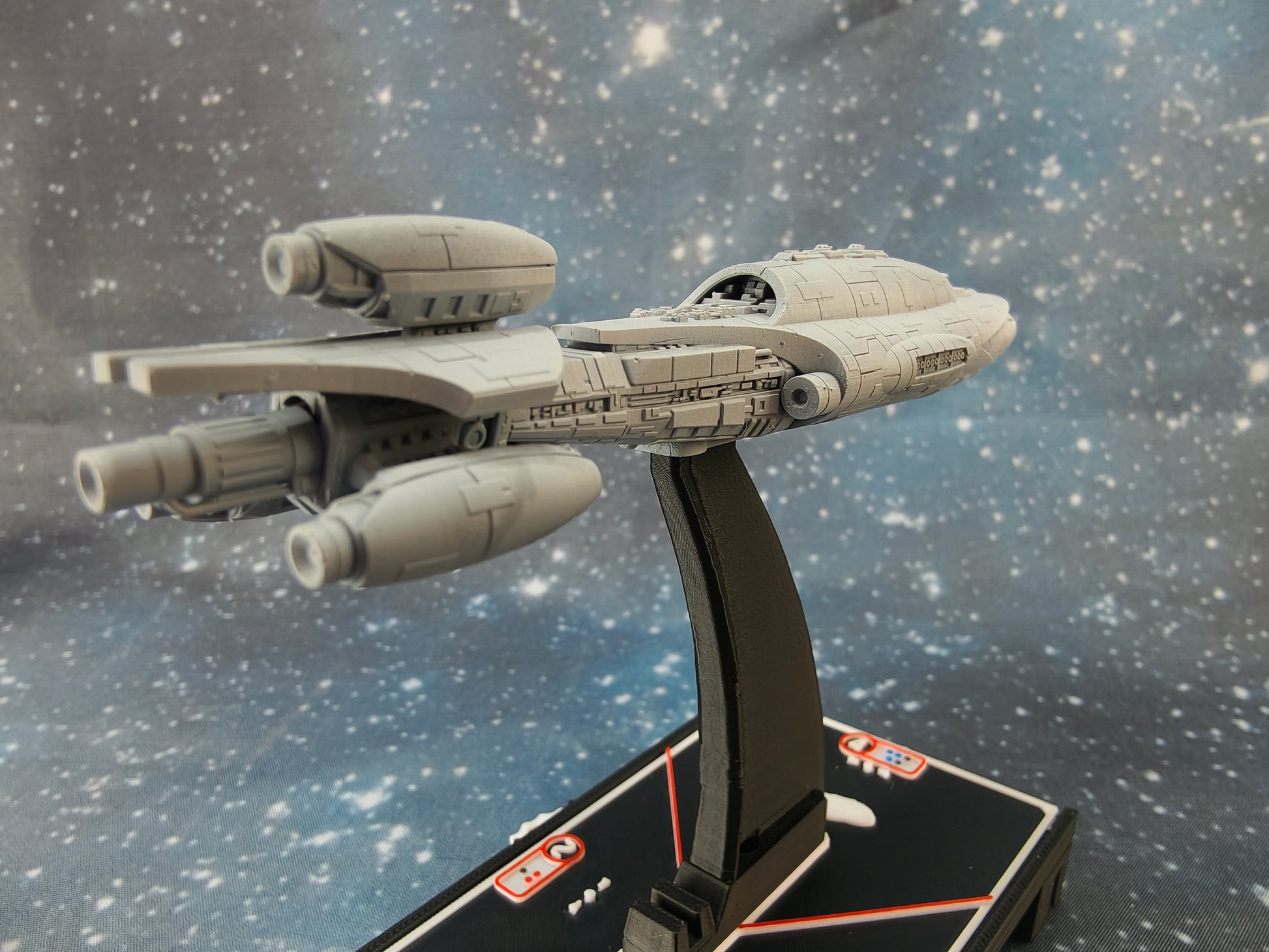 MC35 Armored Frigate Compatible with Armada scale games rigth thruster  Close-up