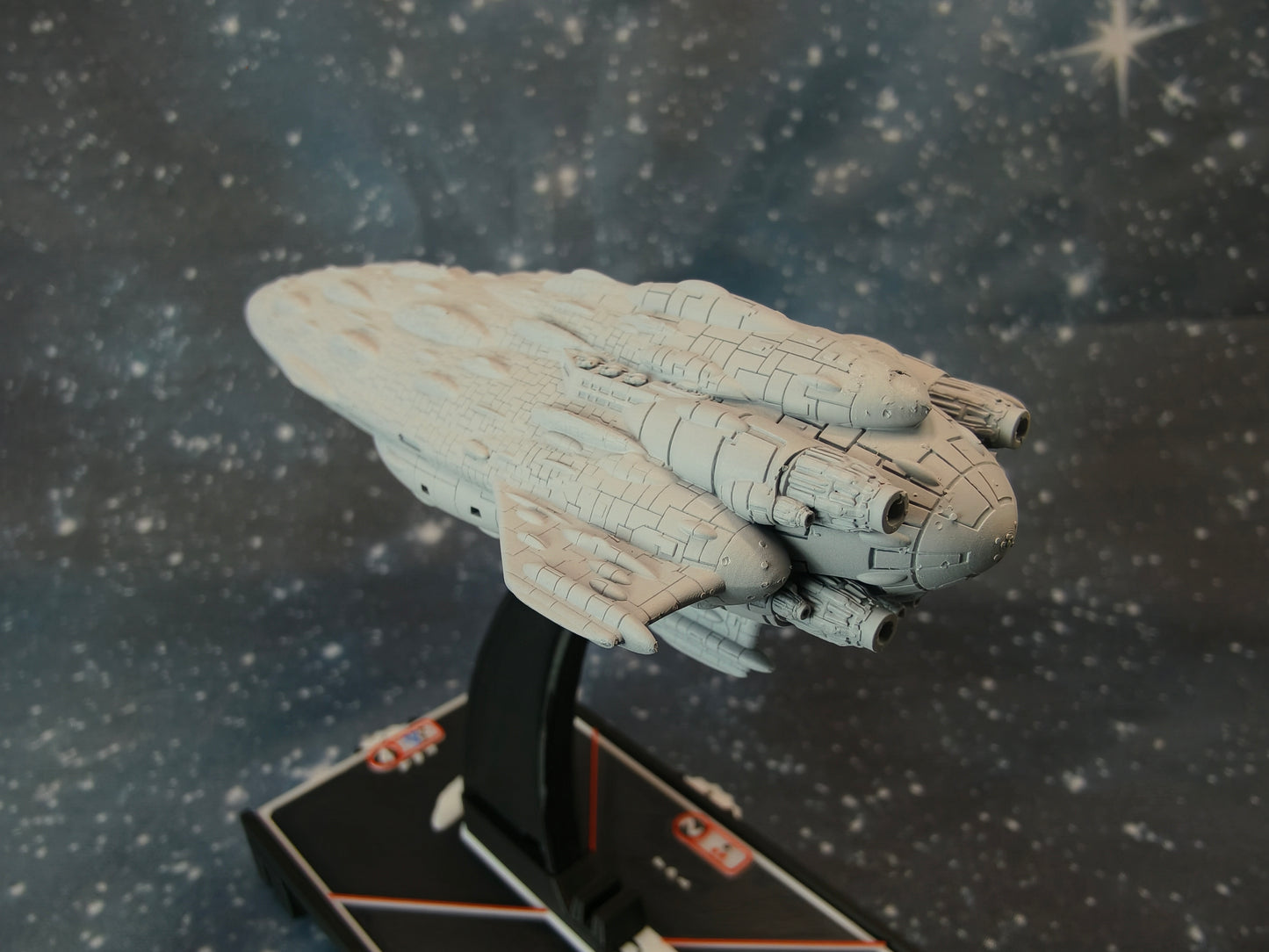 MC43 Armored Carrier compatible with Armada scale games left thrusters close-up