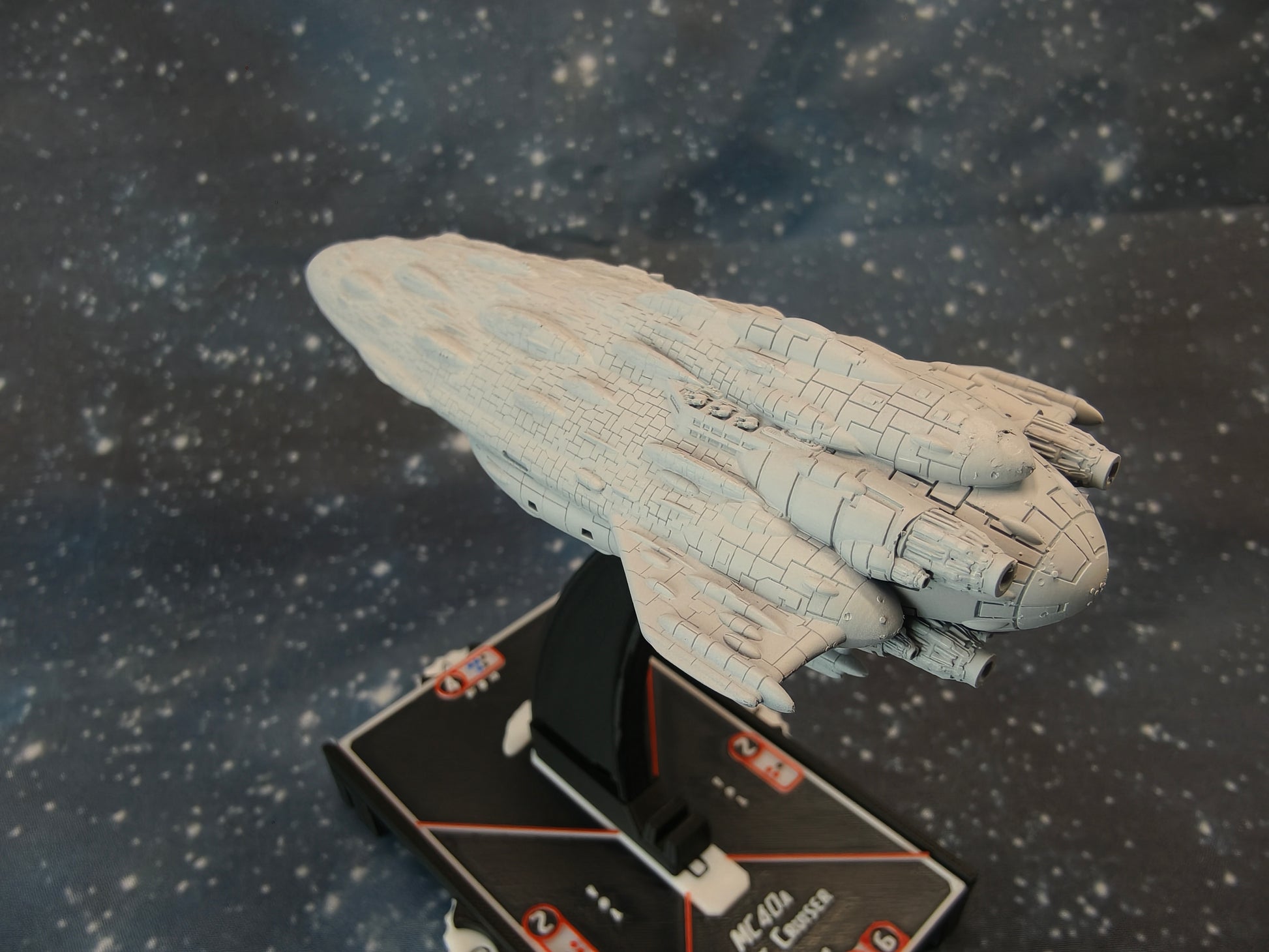 MC43 Armored Carrier compatible with Armada scale games left thrusters second close-up
