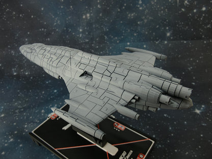 MC70 Barracuda Star Cruiser compatible with Armada scale games left rear close-up