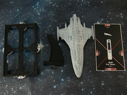 MC70 Barracuda Star Cruiser compatible with Armada scale games model-stand-token variant