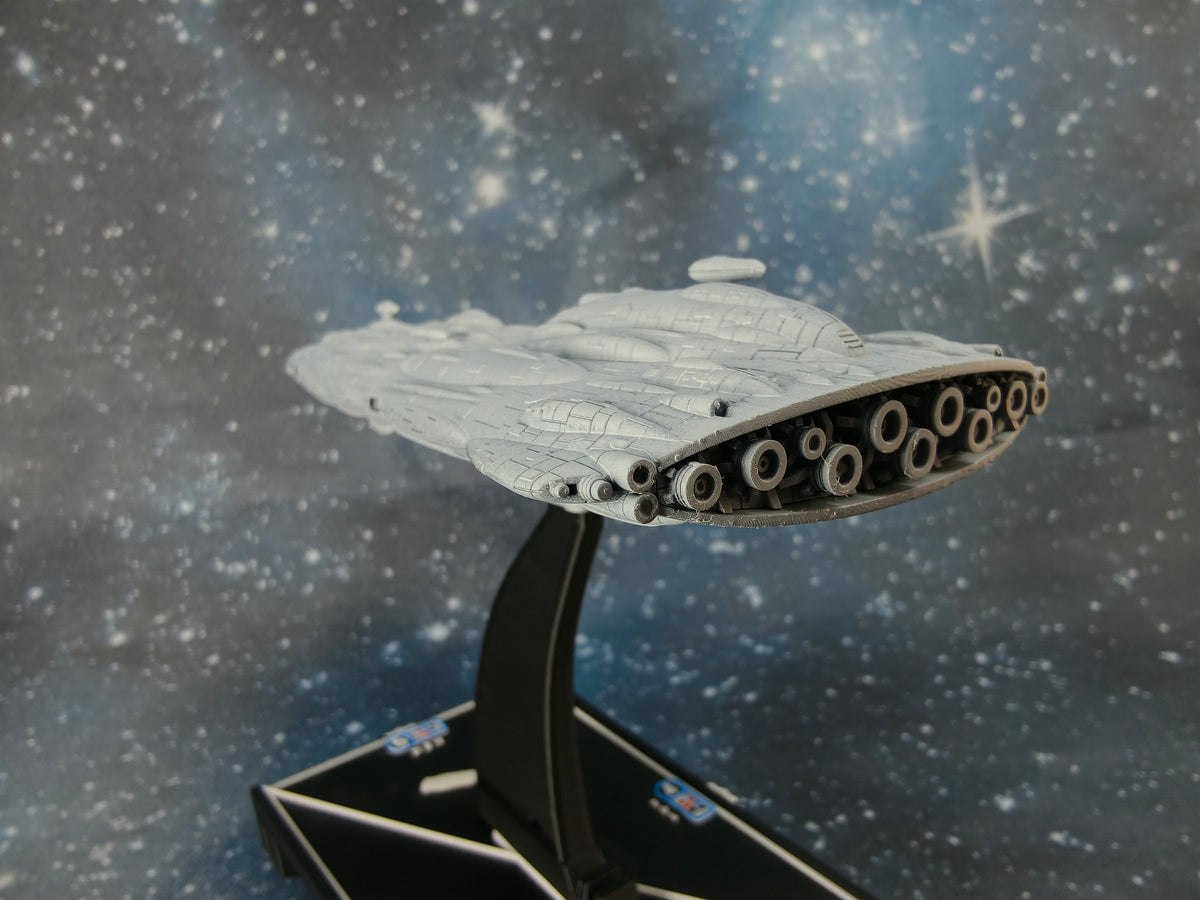 MC90 "Defiance" Star Cruiser Compatible with Armada scale games left thruster close-up