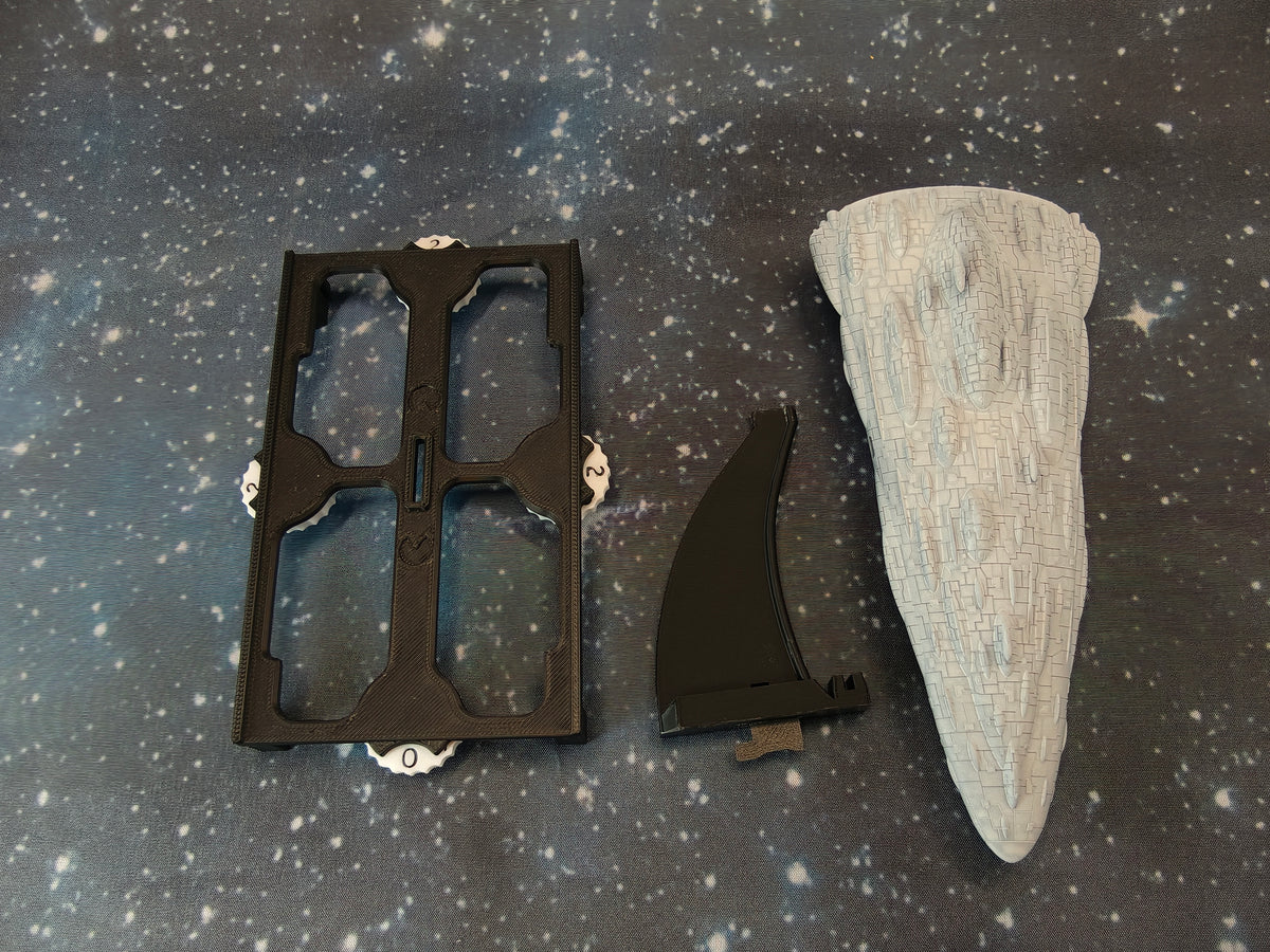 MC90 "Defiance" Star Cruiser Compatible with Armada scale games model-stand variant