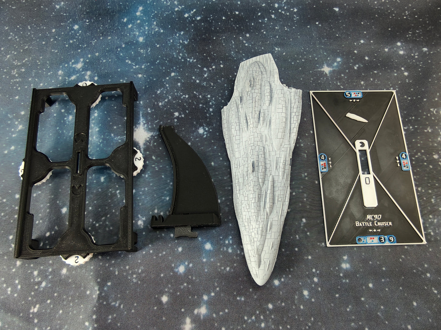 MC90 Redma Star Cruiser Compatible with Armada scale games model-stand-token variant
