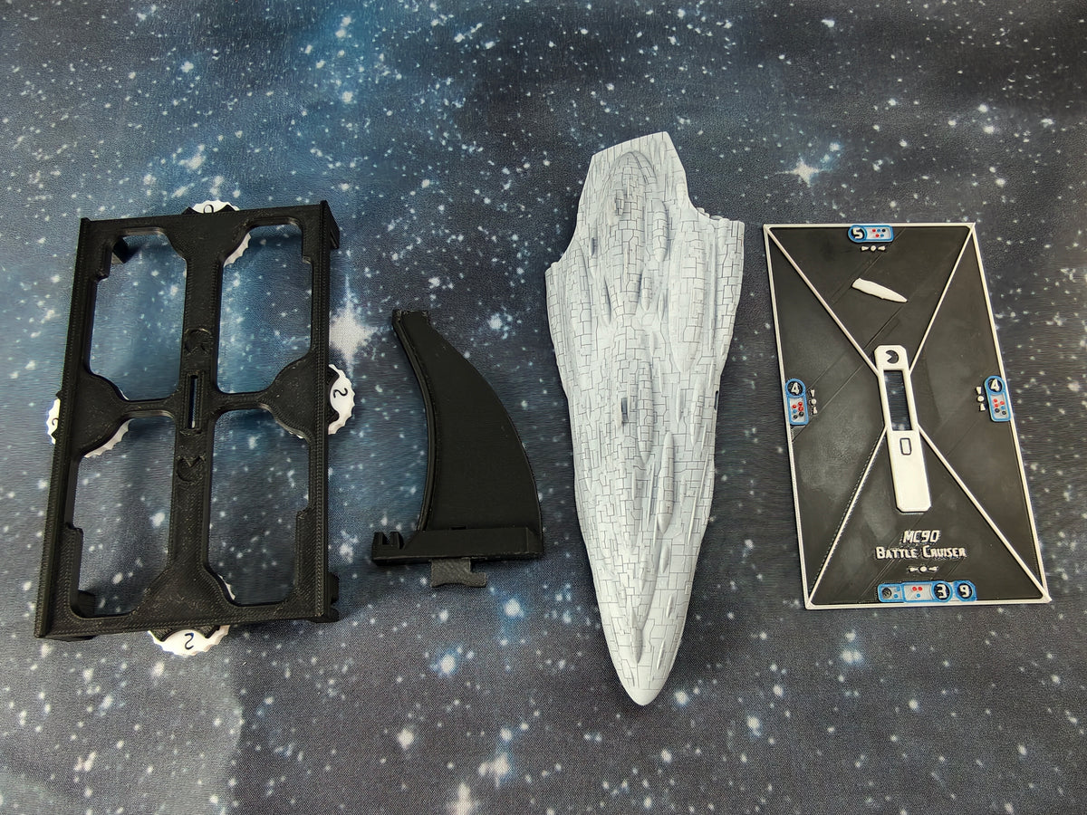 MC90 Voyager Star Cruiser Compatible with Armada scale games model-stand-token varian