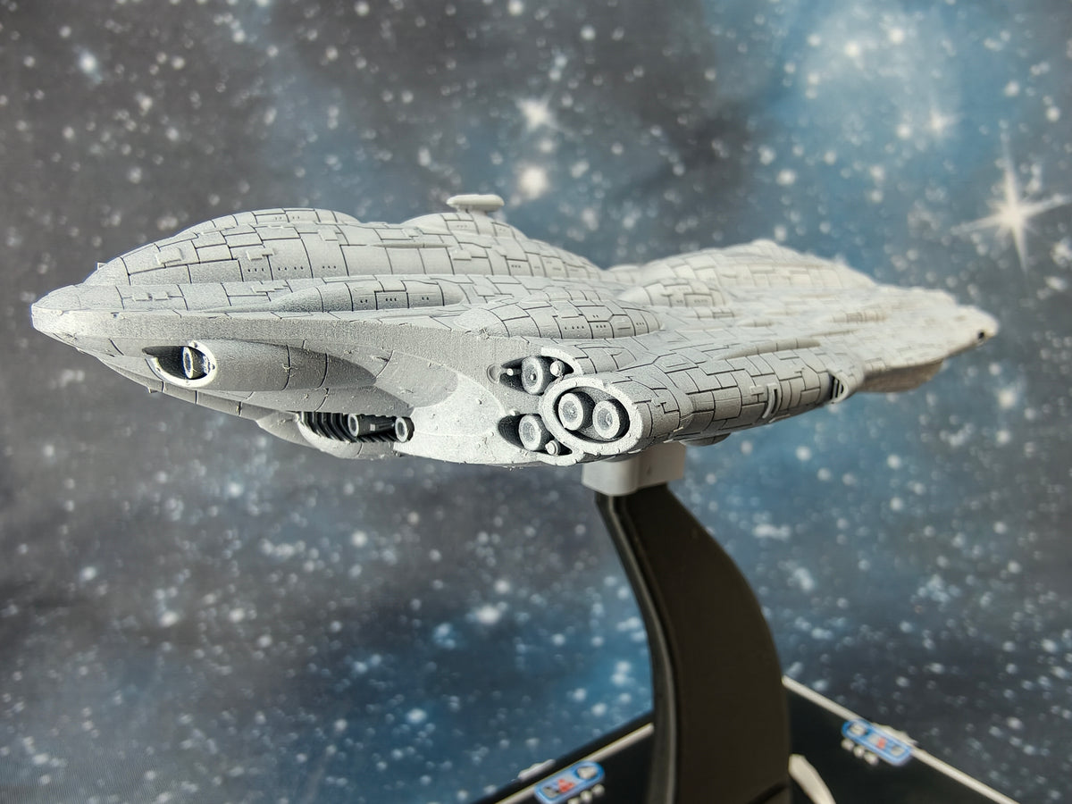 MC90 Voyager Star Cruiser Compatible with Armada scale games rigth side thruster close-up