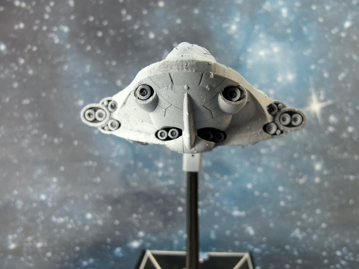 MC90 Voyager Star Cruiser Compatible with Armada scale games thruster close-up