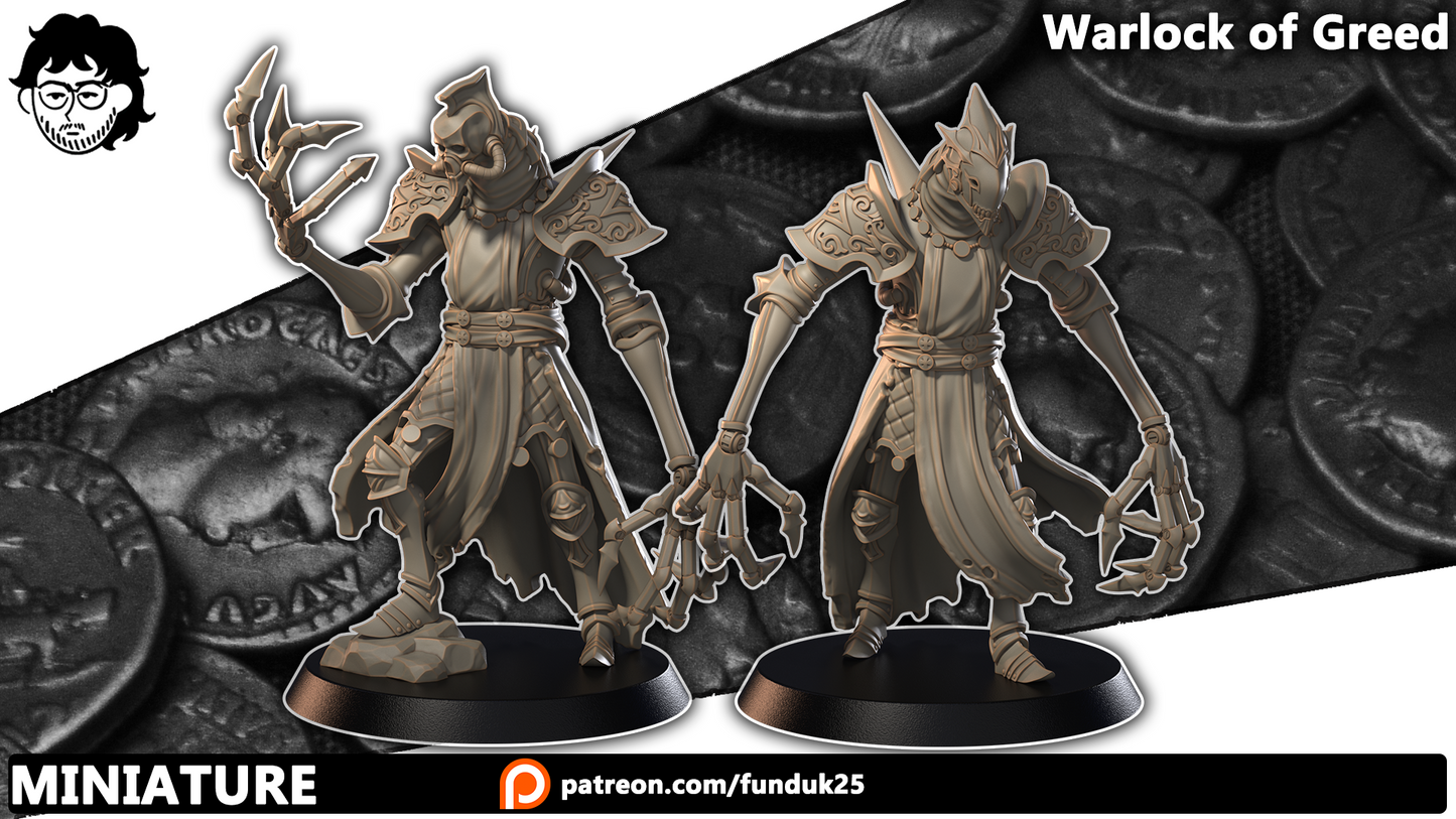Warlock of Greed by Dimomodel - 3D printed Grimdark Miniature