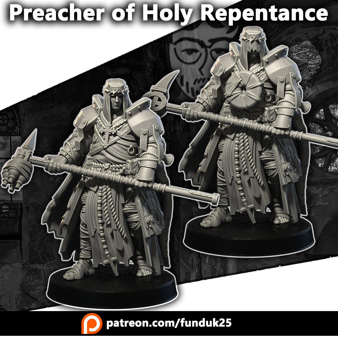 Preacher of Holy Repentance - compatible with Trench Crusade scale games