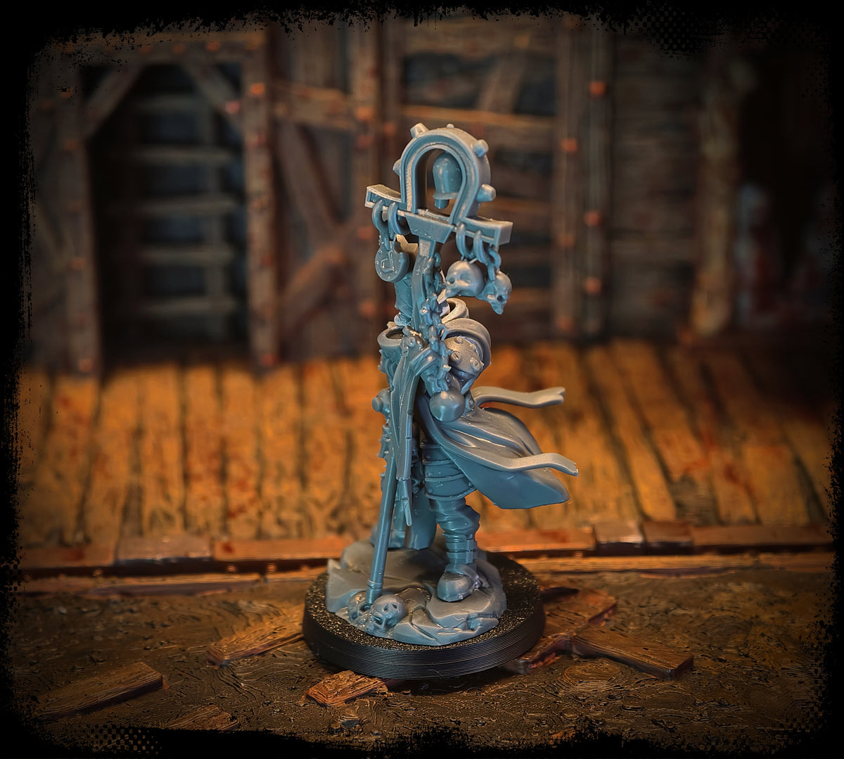 Abyssal Fleet Priest grimdark resin character miniature alternate angle