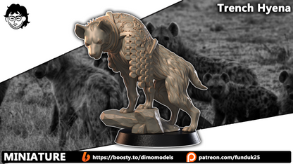 Trench Hyena by Dimomodel - 3D printed Grimdark Miniature