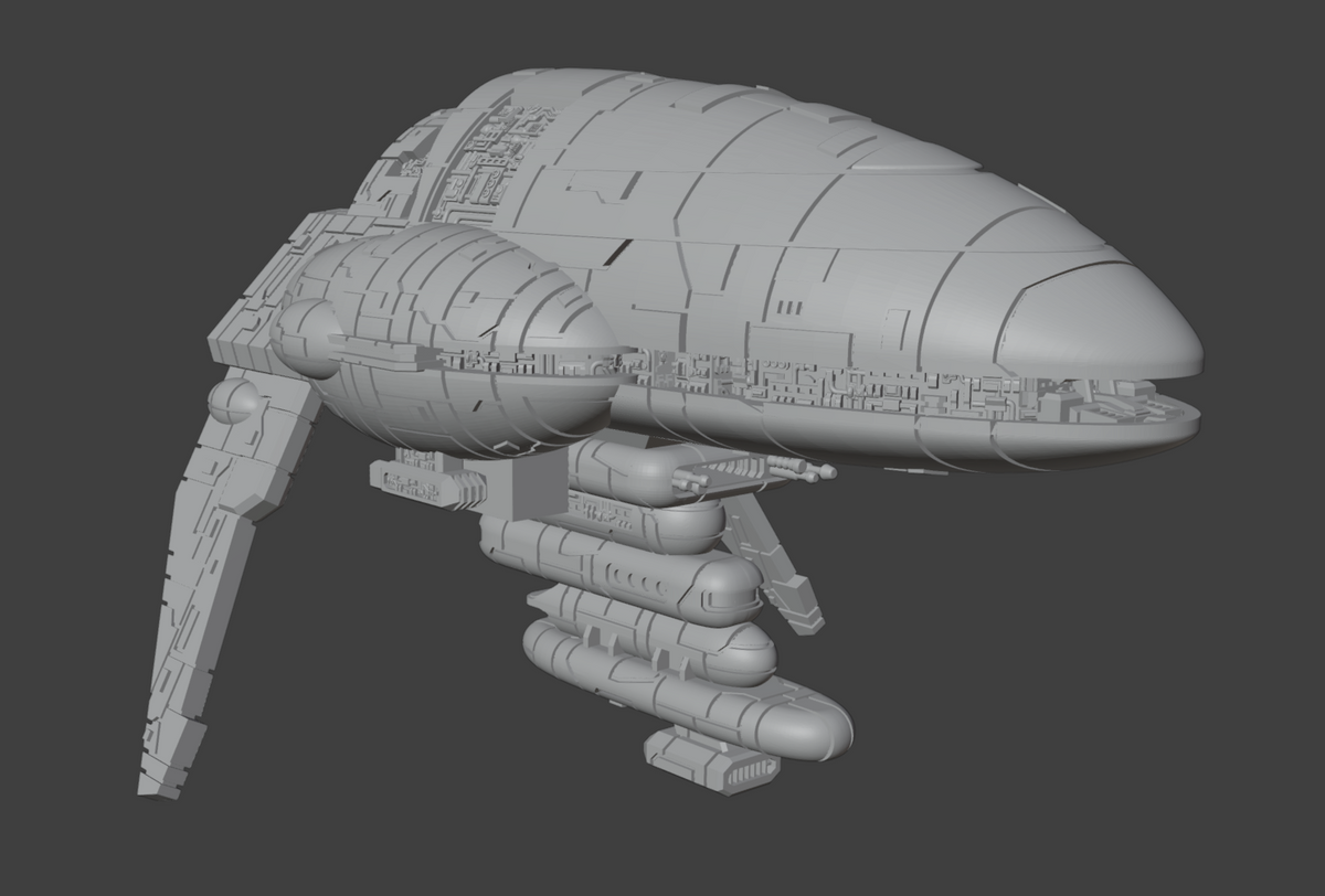 Assault Frigate Mark III 106mm Armada-scale resin miniature