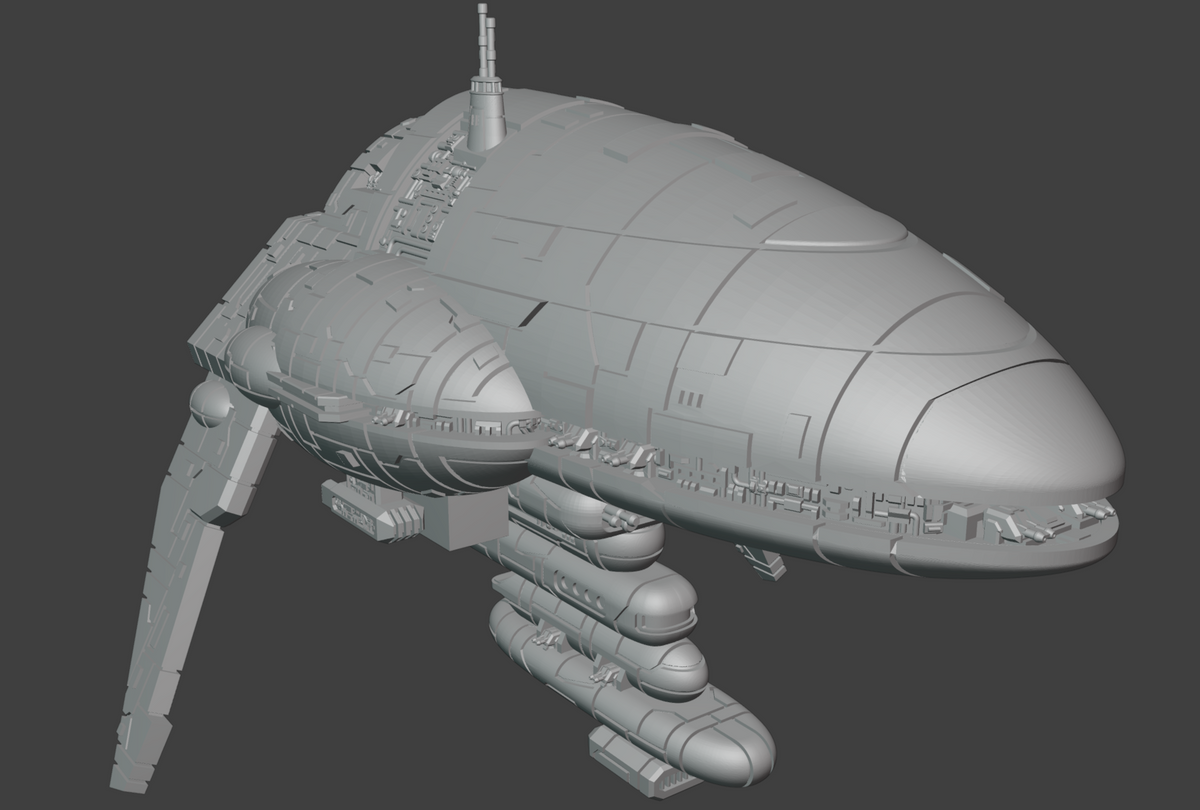 Assault Frigate Mark III sci-fi starship miniature