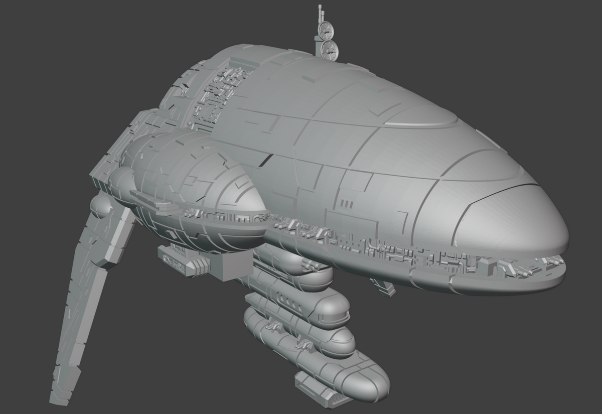 Assault Frigate Mark III detailed tabletop warship