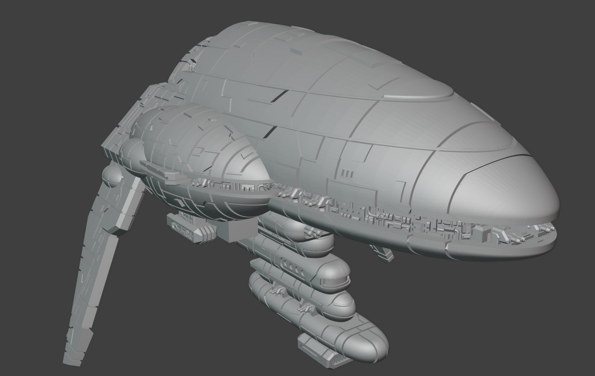 Assault Frigate Mark III Rebel warship miniature
