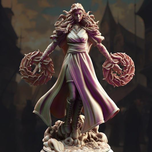 Half-Elf Dark Sorceress - Tyria Ravensong | DM Stash | D&D