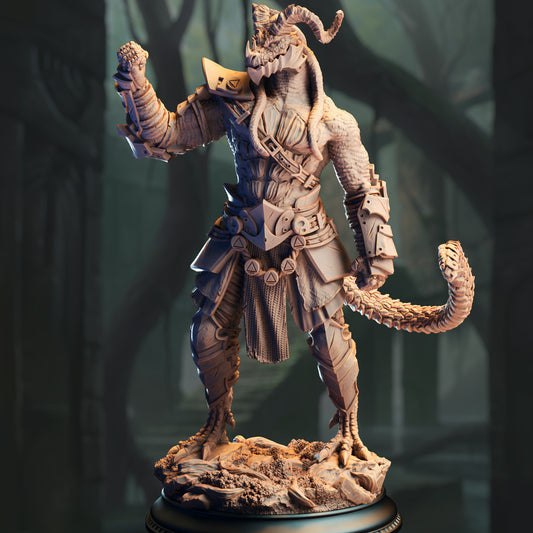Black Dragonborn Barbarian - Skraa Dark-Eye