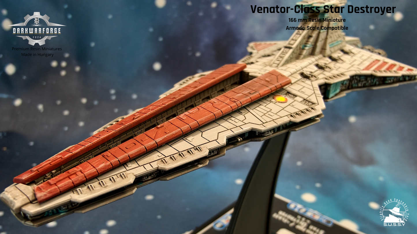 Venator call star destroyer resin miniature open bay side close-up